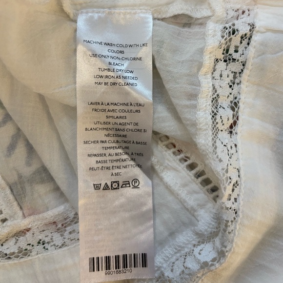 Anthropologie Sleeveless Boxy Pintuck Top in Whiite Size S. NWT - Picture 11 of 12